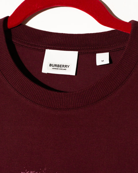 Burberry burgundy tshirt print