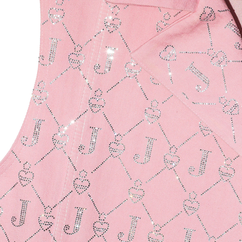 Pink denim vest logomania