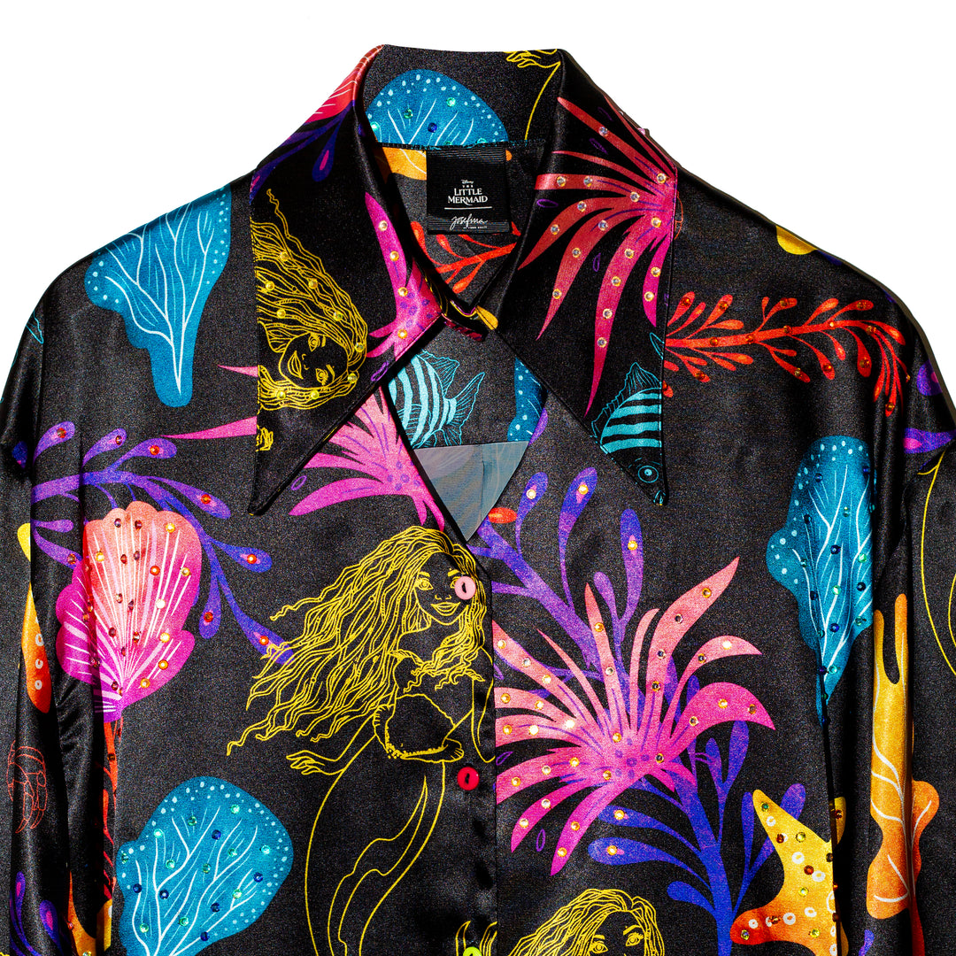 Camisera negra satinada Ariel & Friends
