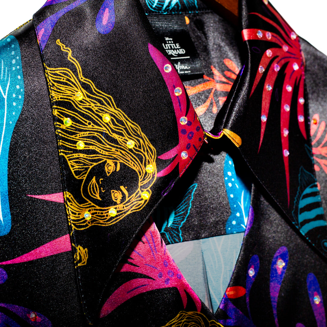 Camisera negra satinada Ariel & Friends