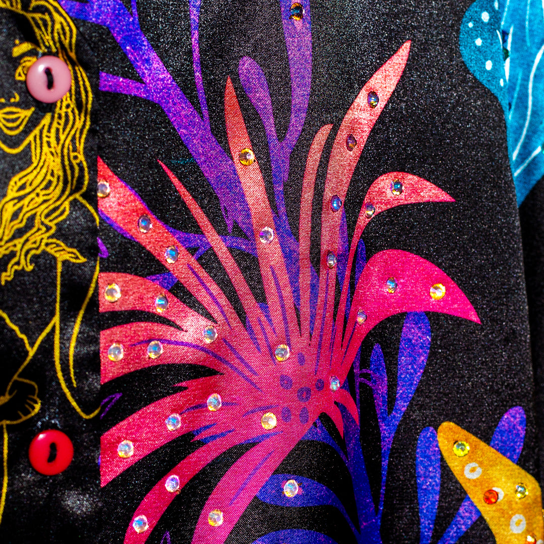 Camisera negra satinada Ariel & Friends