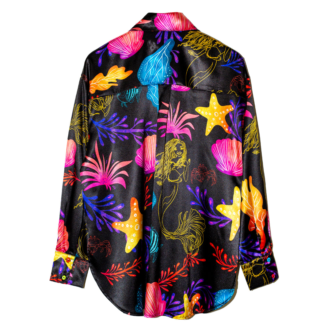 Camisera negra satinada Ariel & Friends