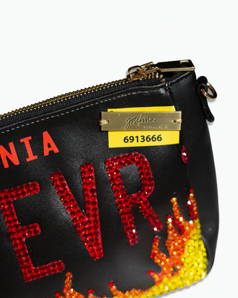 Bolsa de flamas decorado con cristal