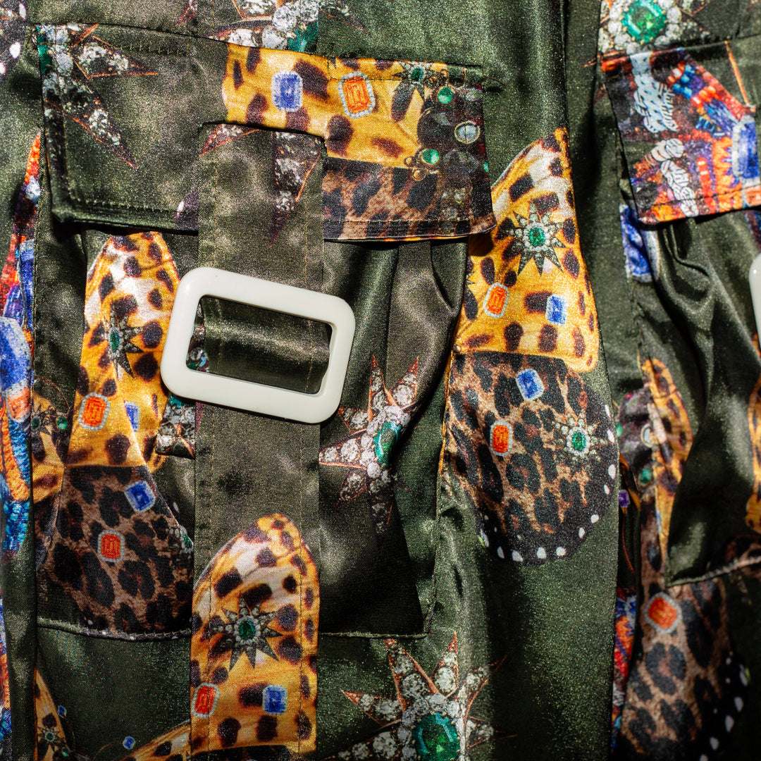 Cargo pants satin Mariposas