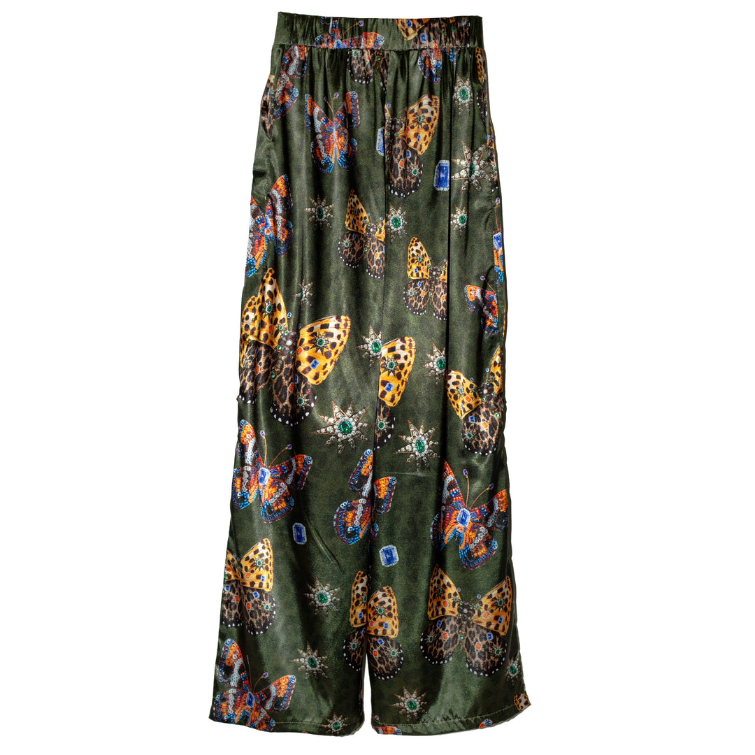 Cargo pants satin Mariposas