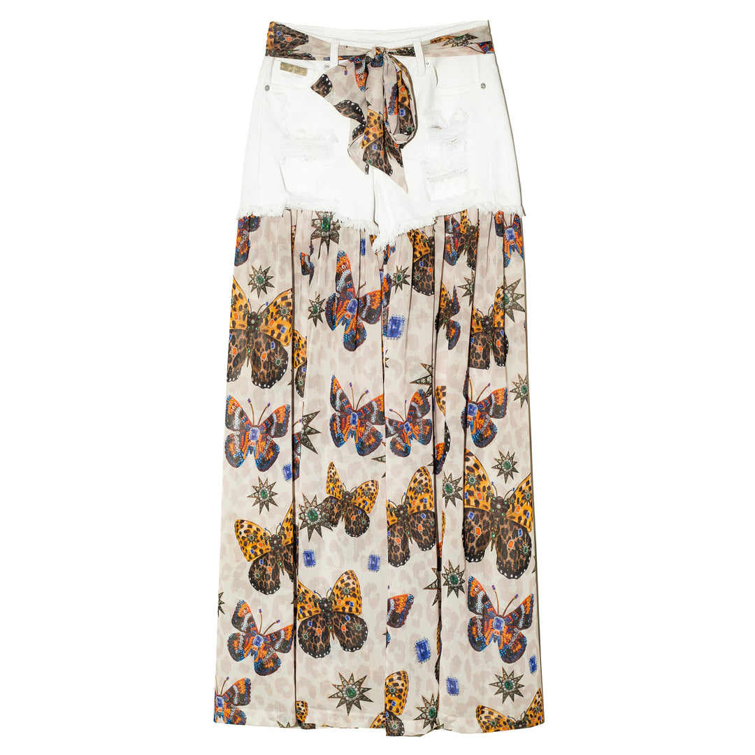 White denim shorts Mariposas