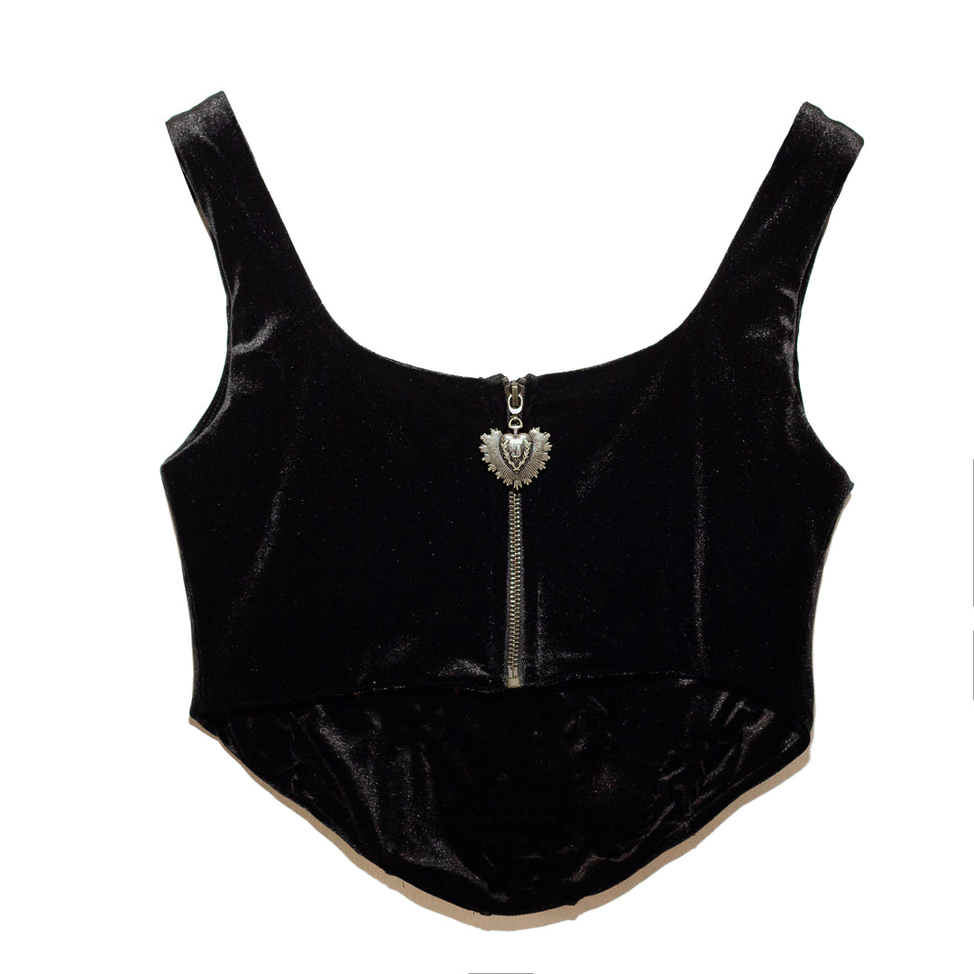 Corset velvet charms