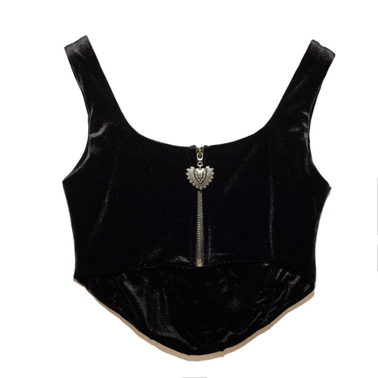 Corset velvet charms