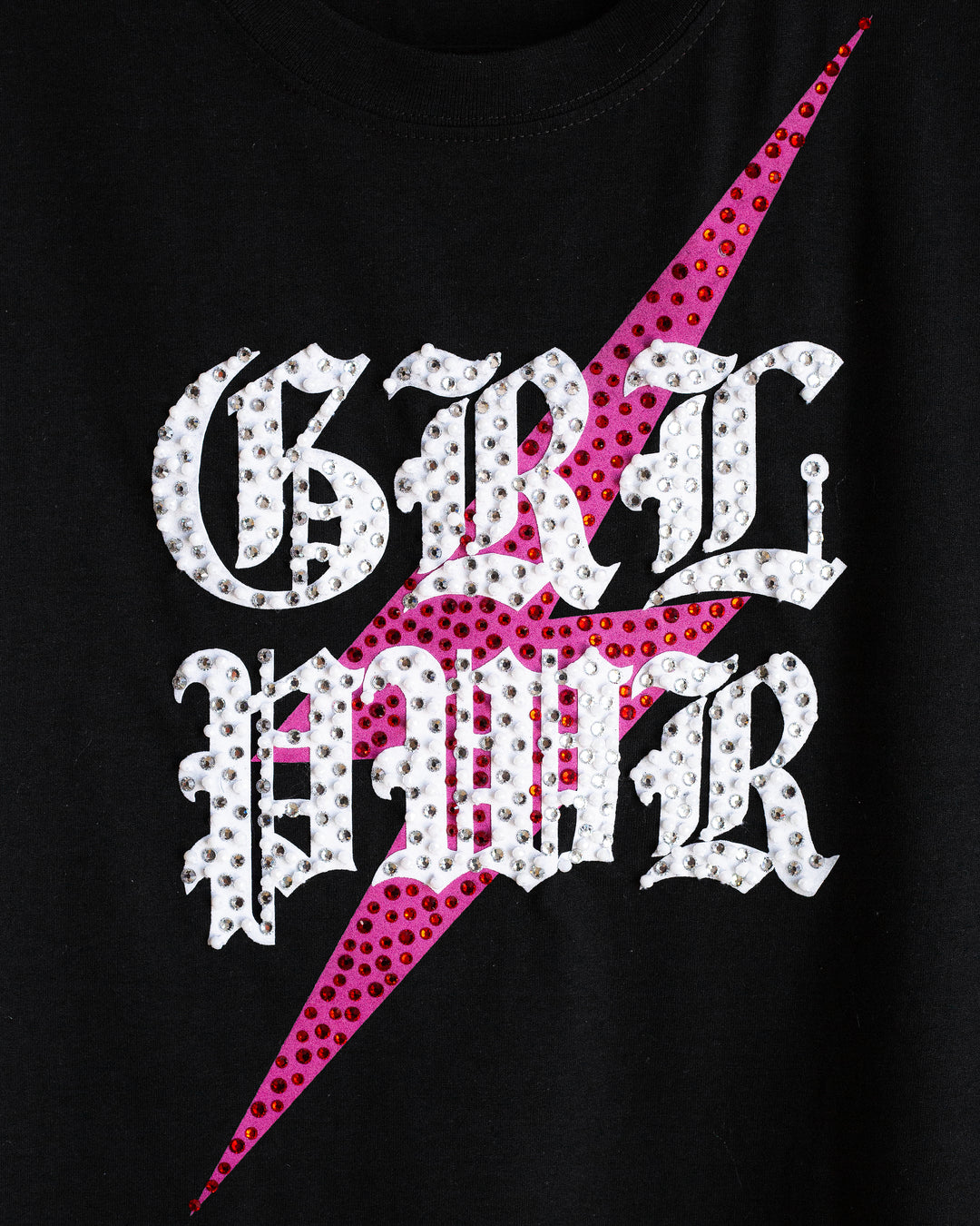 Cropped tee GRL PWR con mangas de encaje
