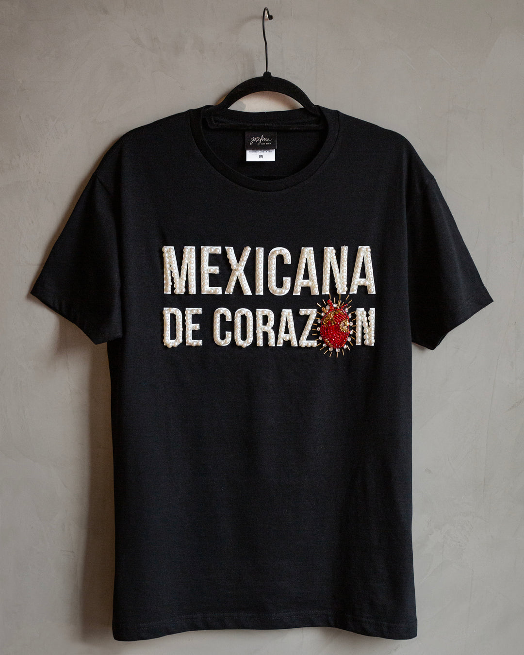 T shirt negra "Mexicana de Corazón"