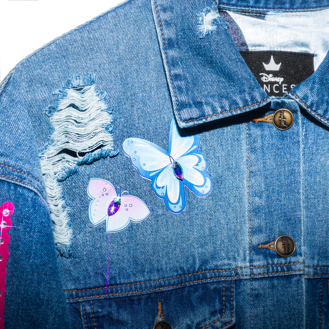OVERSIZED DENIM JACKET “WHAT TIME IS THE BALL”