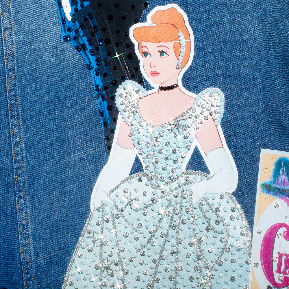 OVERSIZED DENIM JACKET “WHAT TIME IS THE BALL”