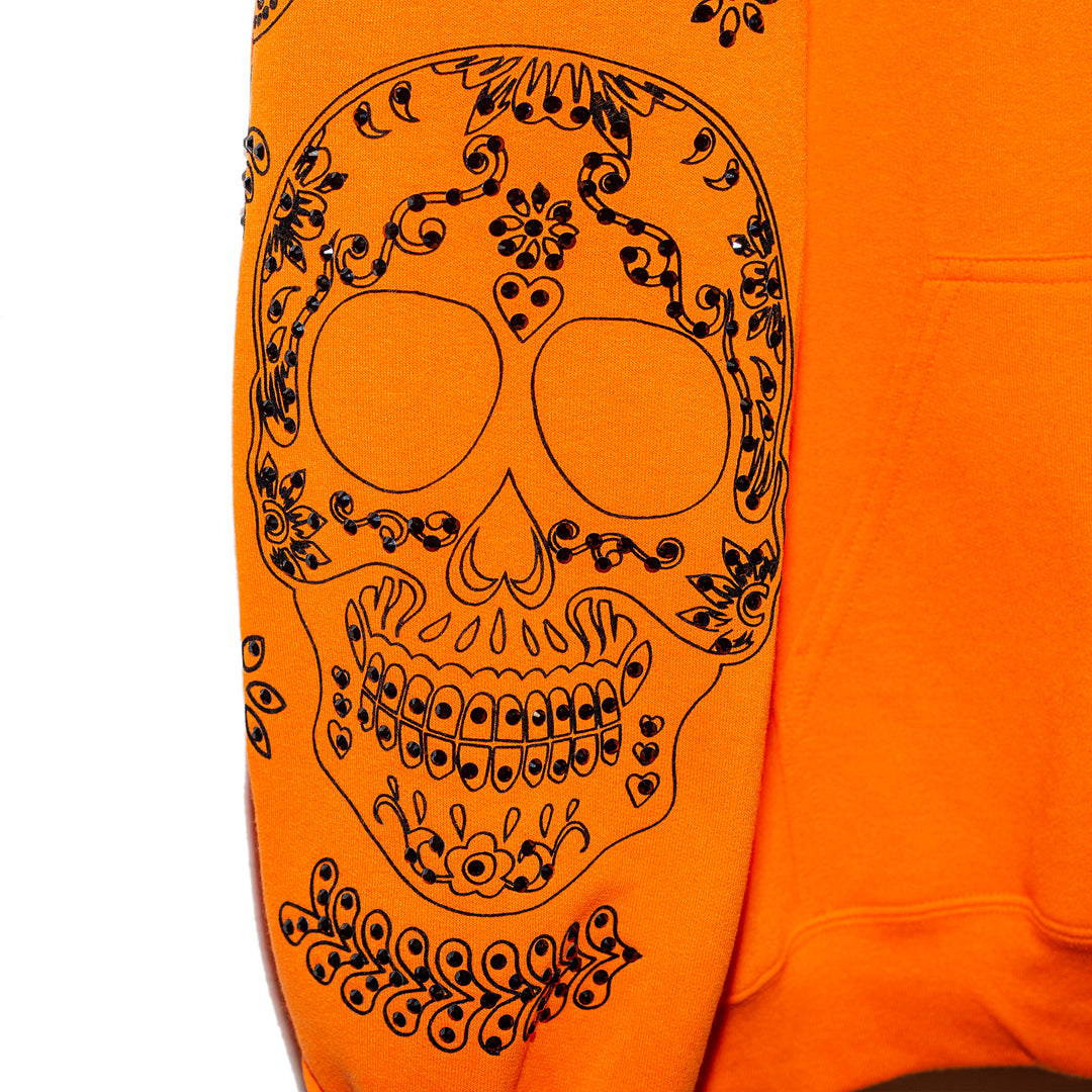 Hoodie naranja collar Amor y recuerdos