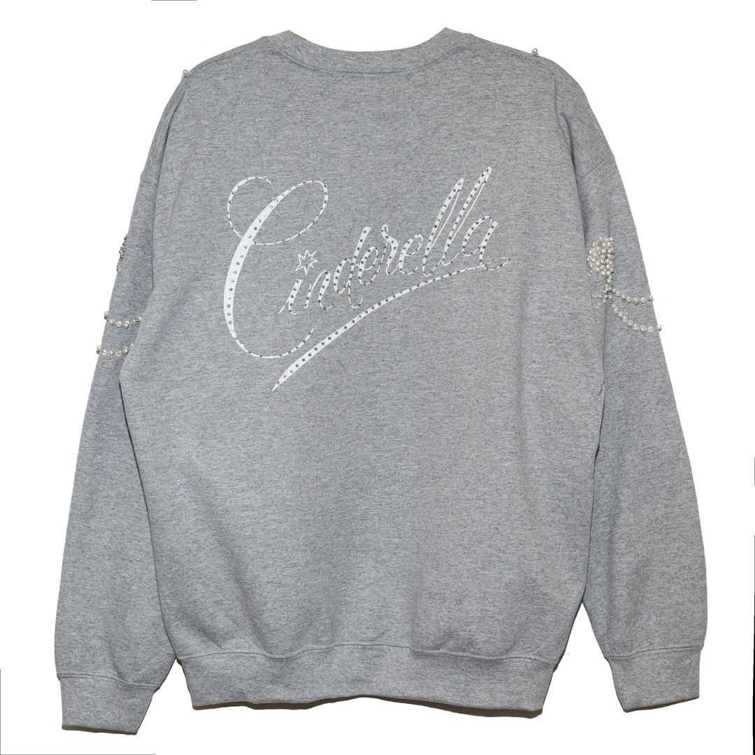 SWEATSHIRT GRIS “CINDERELLA” POSTER CON JOYAS