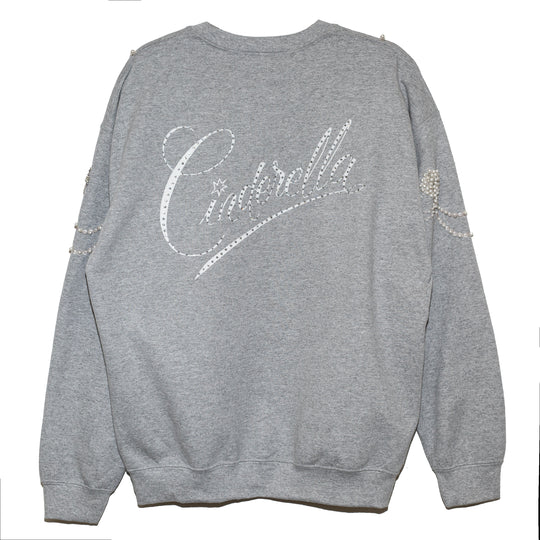 SWEATSHIRT GRIS “CINDERELLA” POSTER CON JOYAS