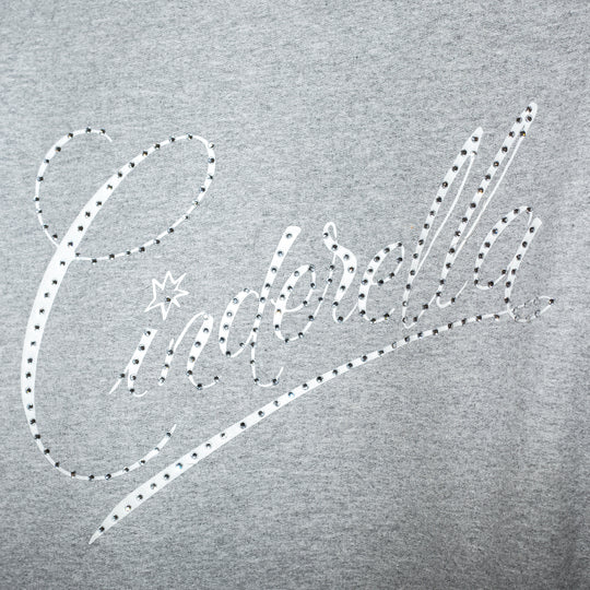 SWEATSHIRT GRIS “CINDERELLA” POSTER CON JOYAS