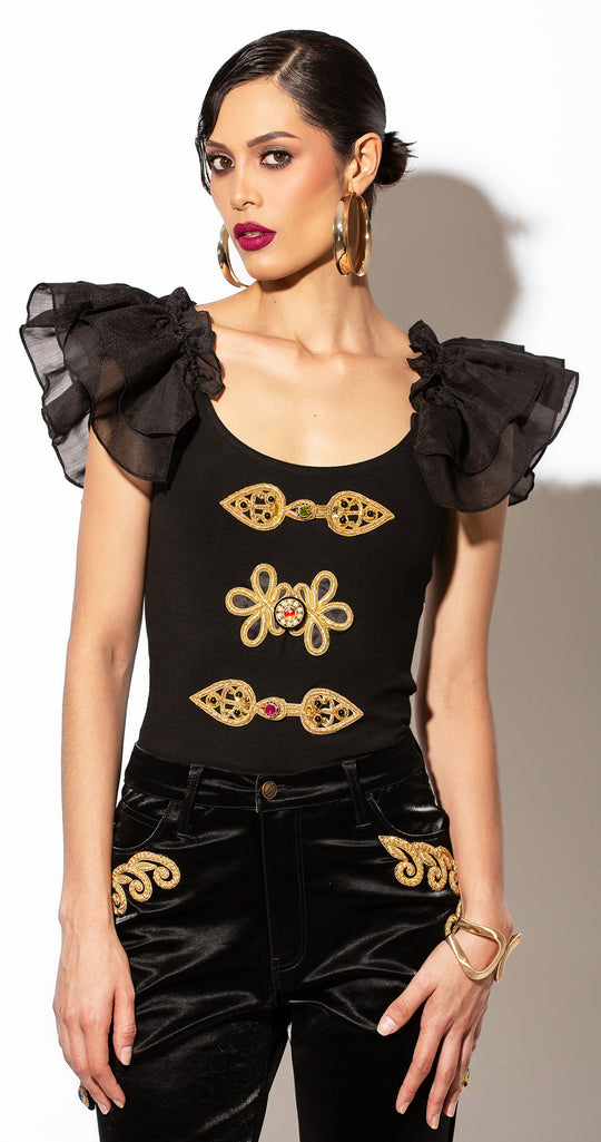 RIBBED TOP CON MANGA DE OLAN ALAMARES