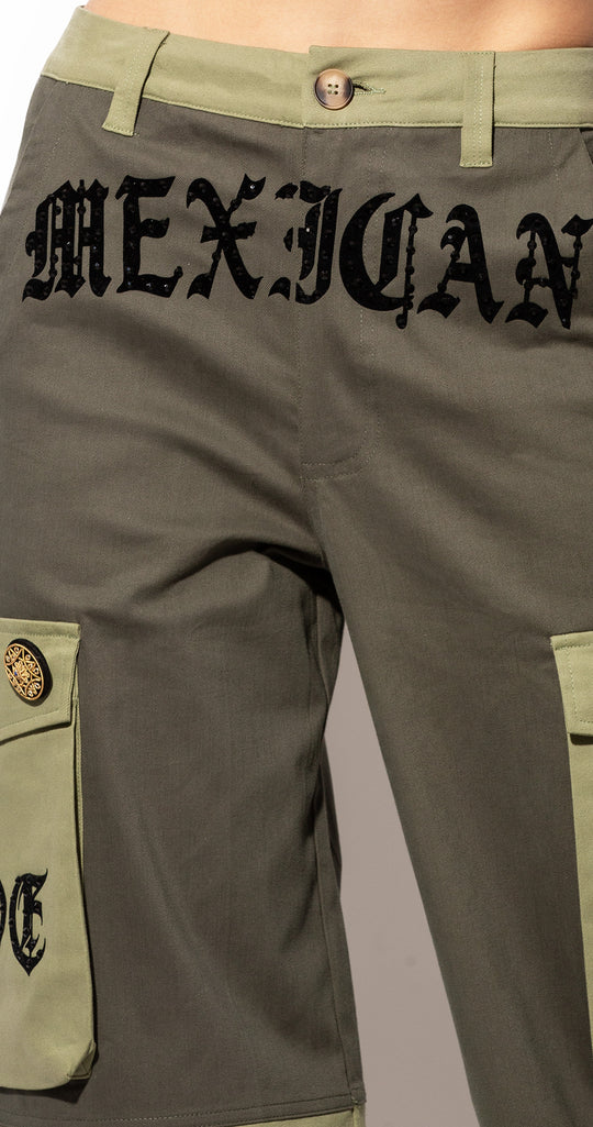 PANTALÓN CARGO VERDE MEXICAN