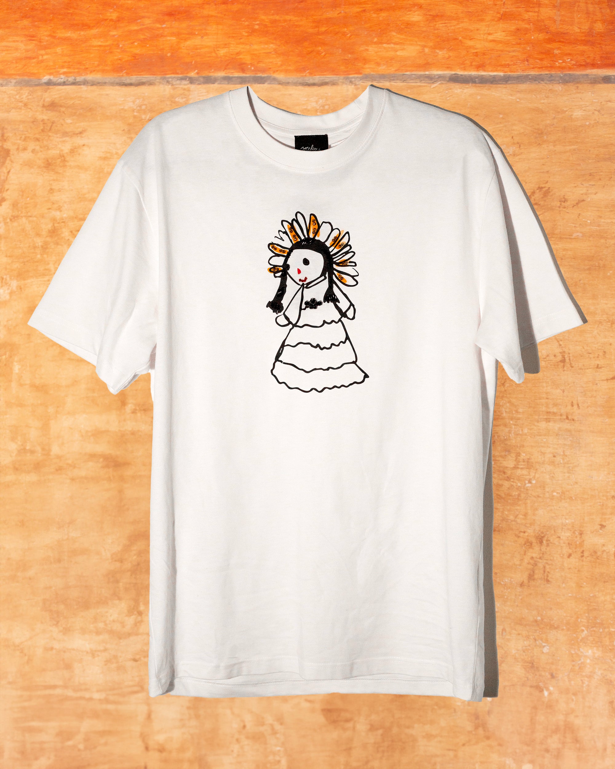 T shirt blanca LELE bordada