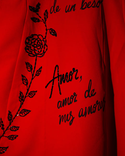 Vestido rojo strapless