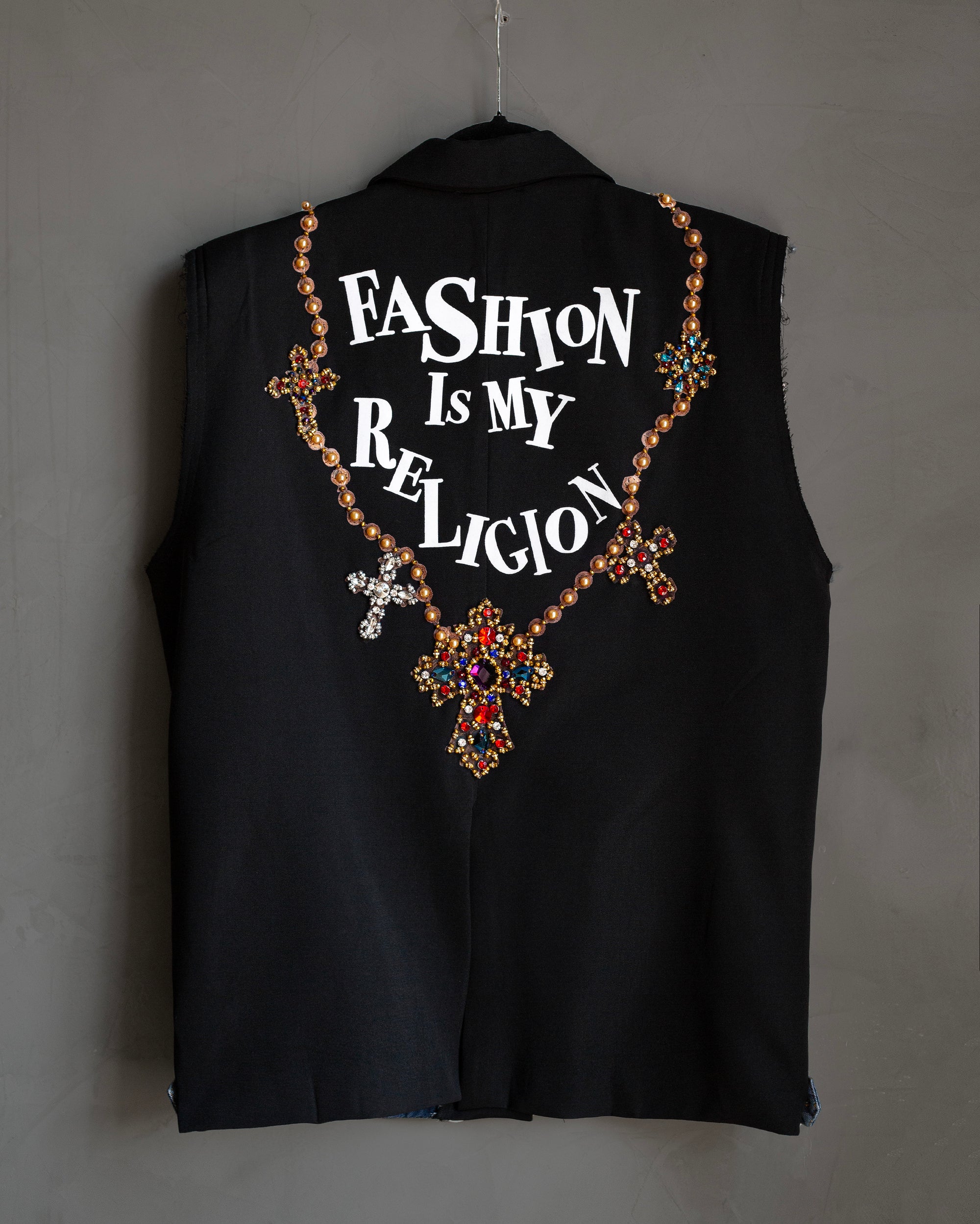 Black vest con mezclilla Fashion...