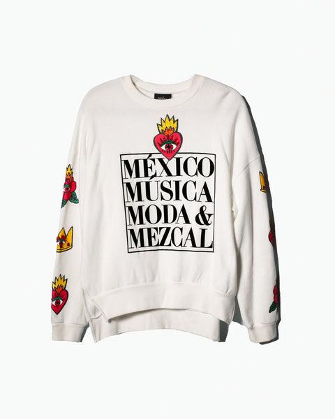 Sudadera Blanca México, Música, Moda & Mezcal