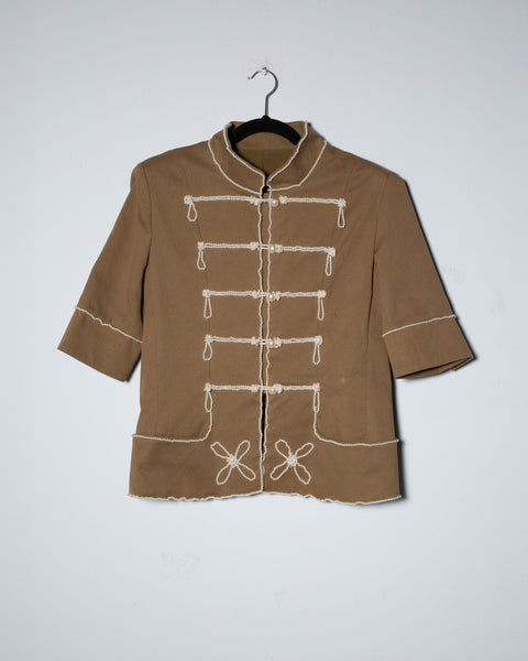 Saco Estilo Napoleón Verde Militar