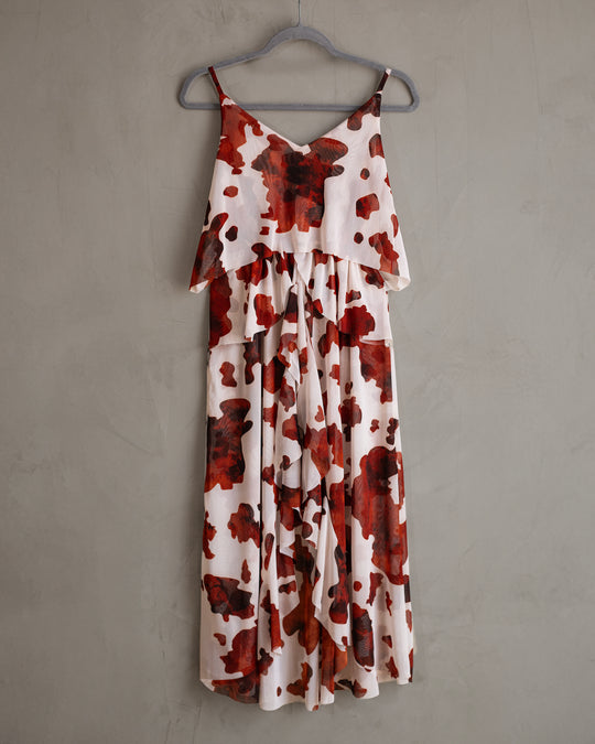 Top de mesh cowprint