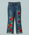 Denim Jeans con Rosas