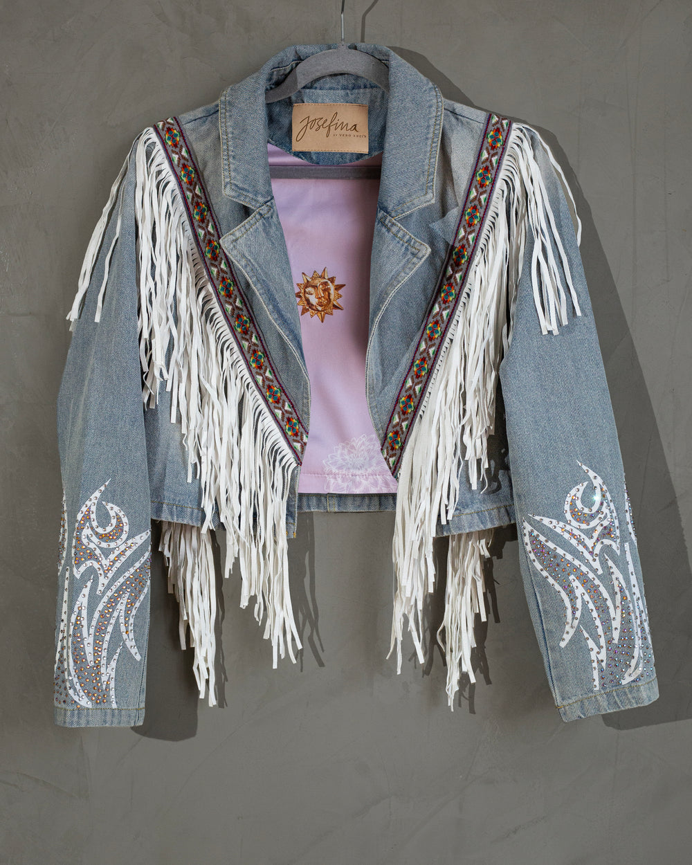 Denim jacket Toro con flecos