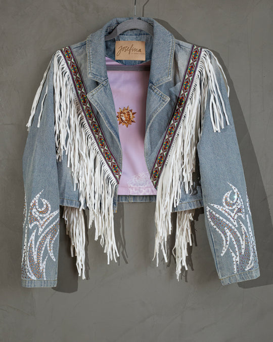 Denim jacket Toro con flecos