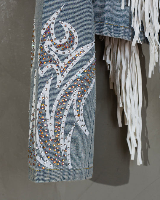 Denim jacket Toro con flecos