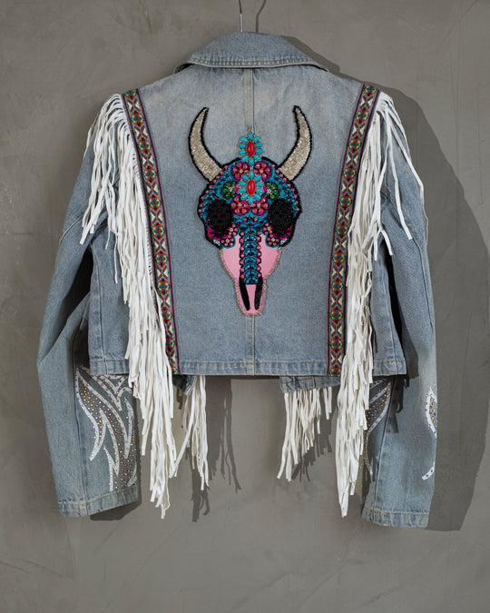 Denim jacket Toro con flecos