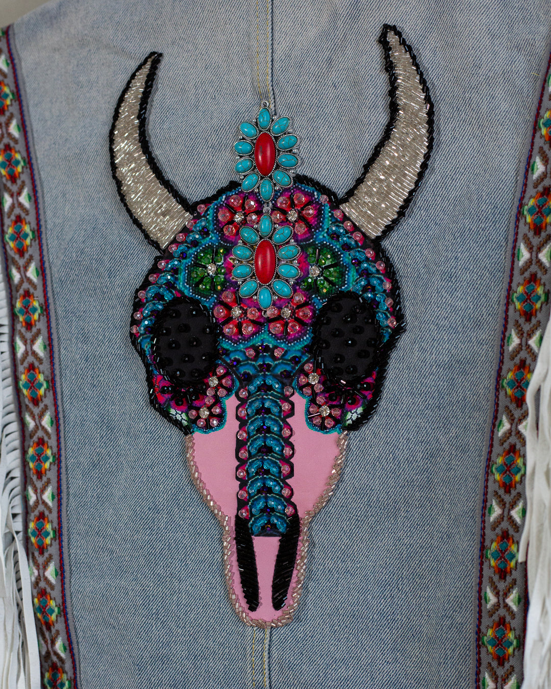 Denim jacket Toro con flecos