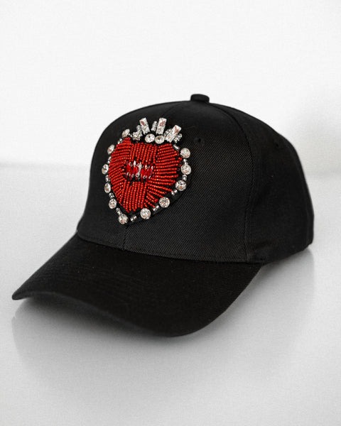 Black Cap + Red Heart