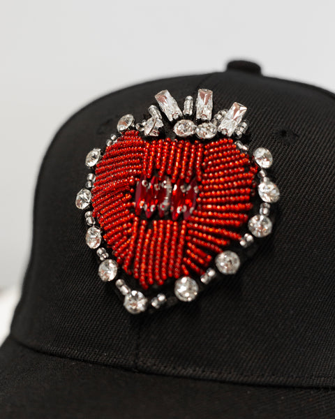 Black Cap + Red Heart