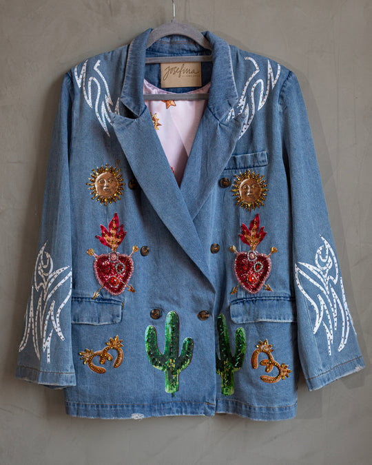 Denim blazer western inspo