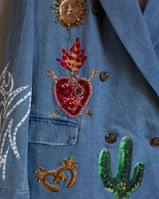 Denim blazer western inspo