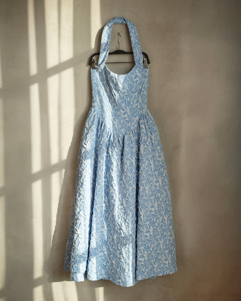 Vestido halter jacqard