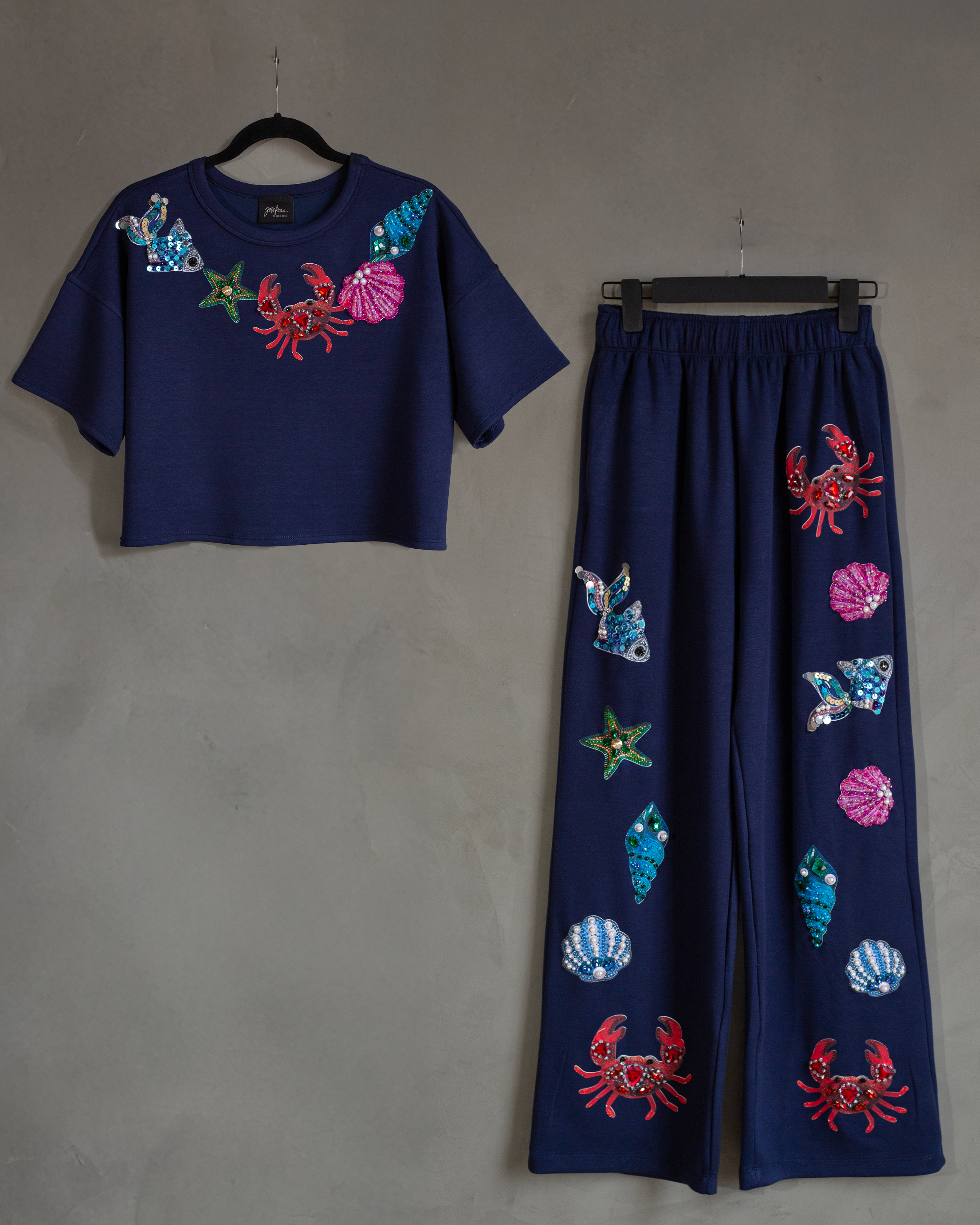 Coordinado azul marino Seashells