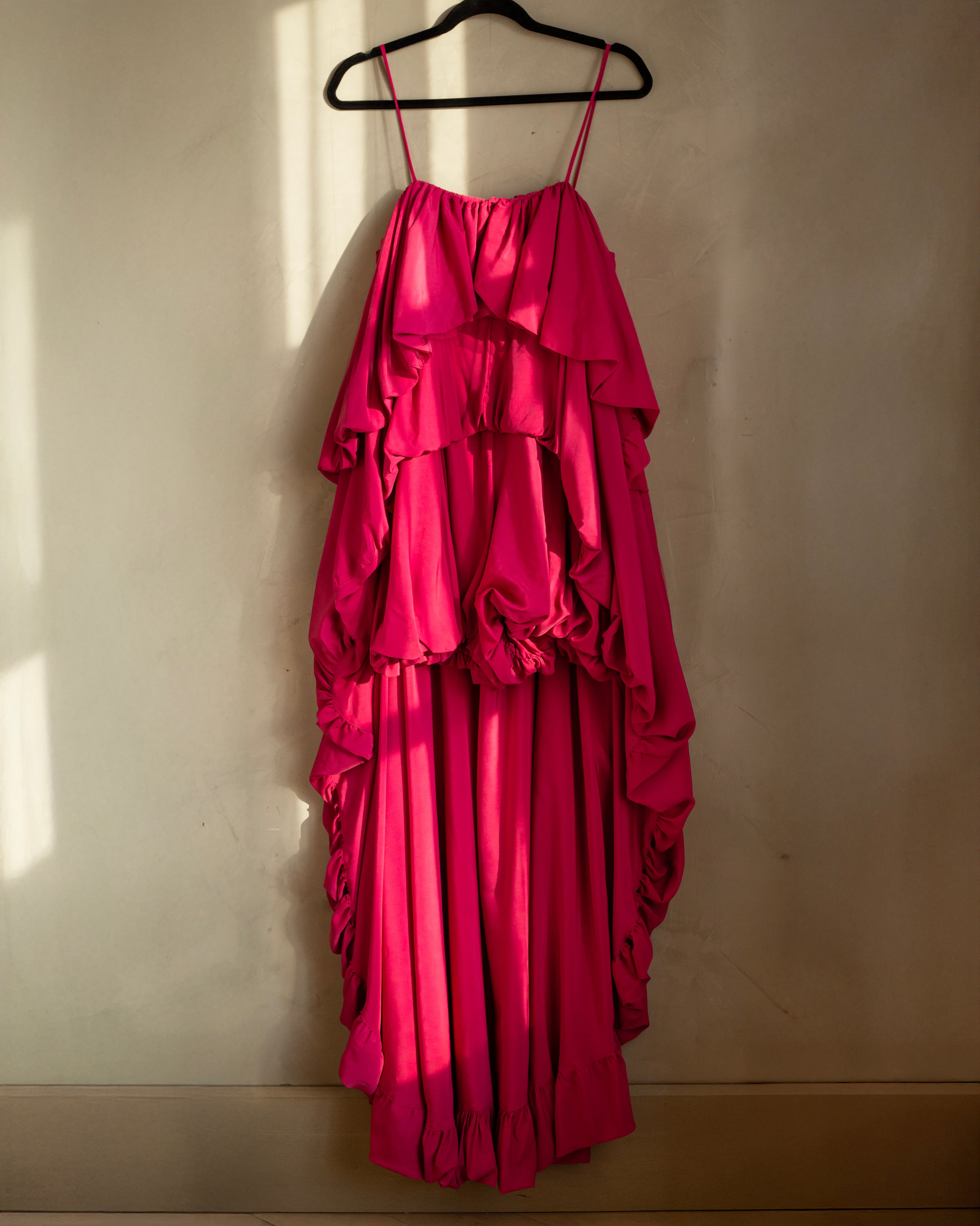 Romper magenta layered