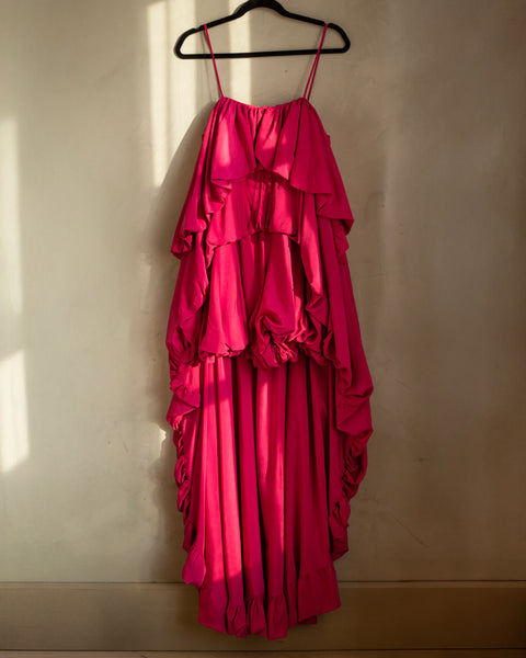 Romper magenta layered