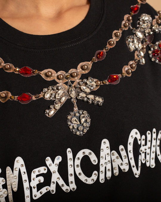 Sweatshirt negra #MexicanChic