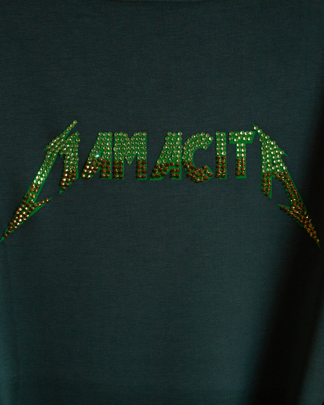 Blusa verde Mamacita con cristales
