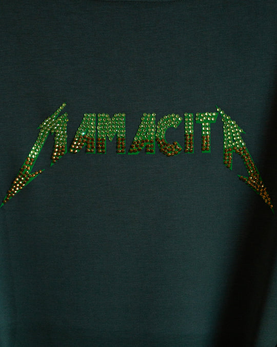 Blusa verde Mamacita con cristales