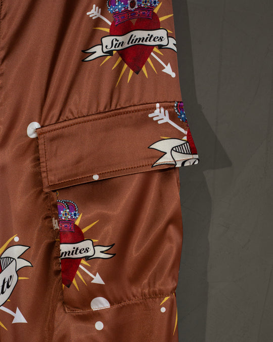 Pantalón cargo polka dots con corazones