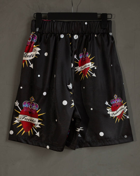 Short satinado polka dots con corazones