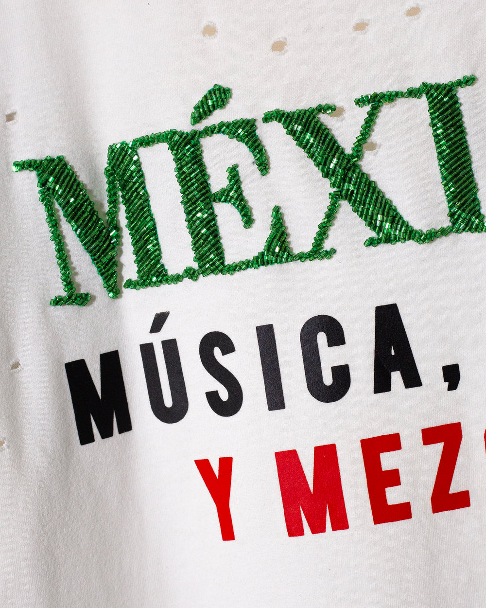 Ripped t shirt México con manga de cristal