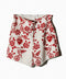 Shorts Blancos con patrón rojo