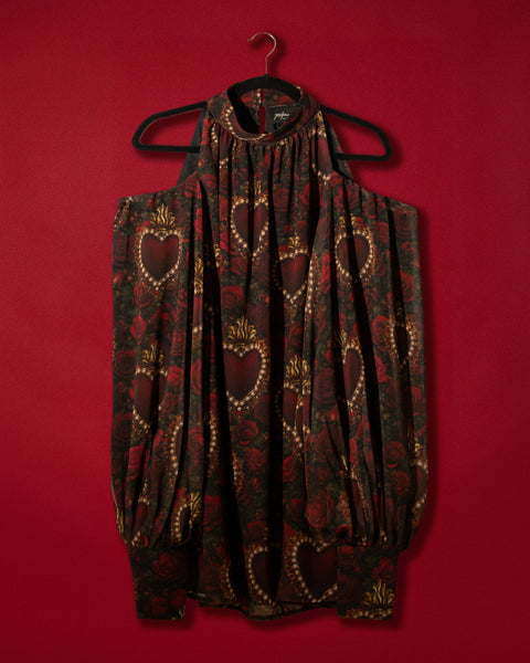 Vestido rosas con corazones